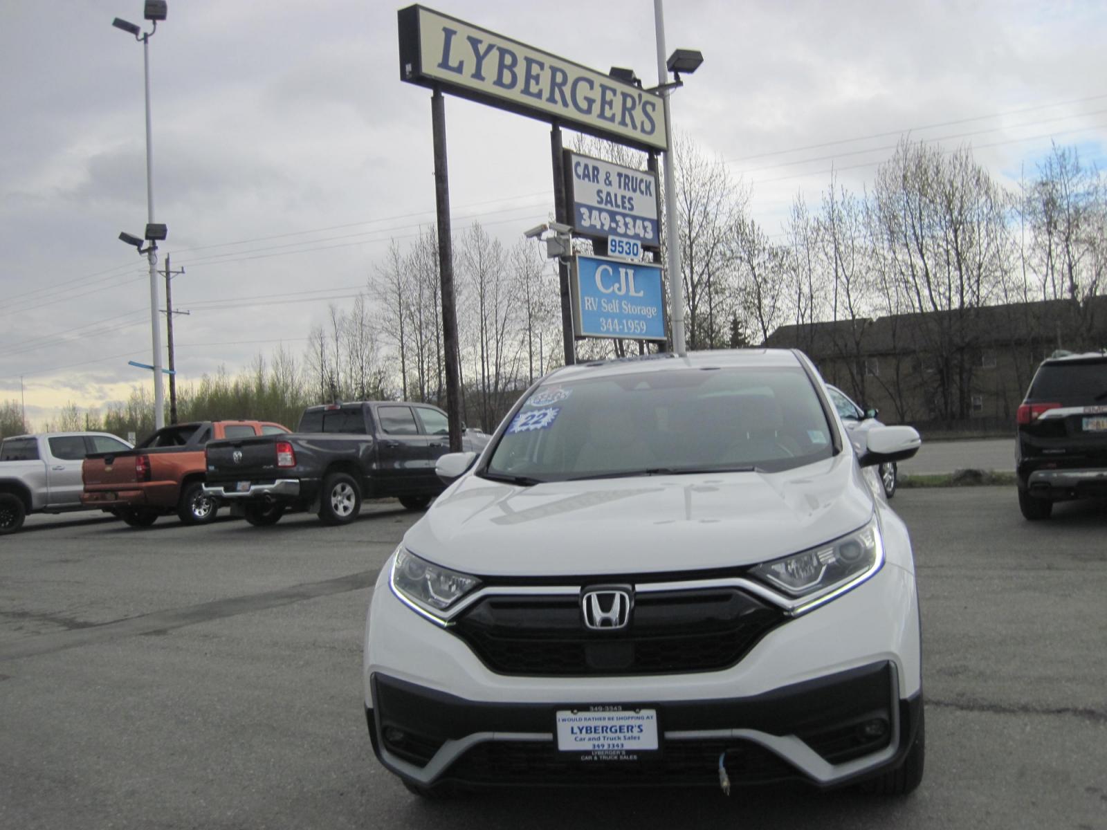 2022 white /Tan Honda CR-V EX-L AWD (2HKRW2H8XNH) , automatic transmission, located at 9530 Old Seward Highway, Anchorage, AK, 99515, (907) 349-3343, 61.134140, -149.865570 - Photo #2